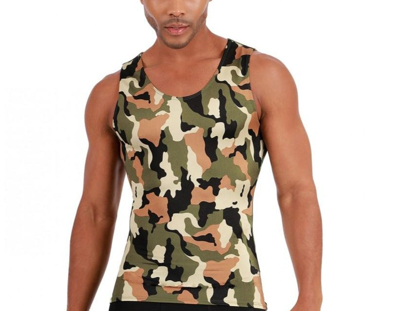  InstantFigure Insta Slim USA Camo Activewear Muscle Tank 3MAT001 - Camo - Bonton