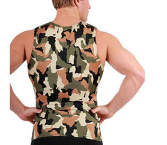 Insta Slim Camo Activewear Sleeveless Crew-Neck 3TAT0N1