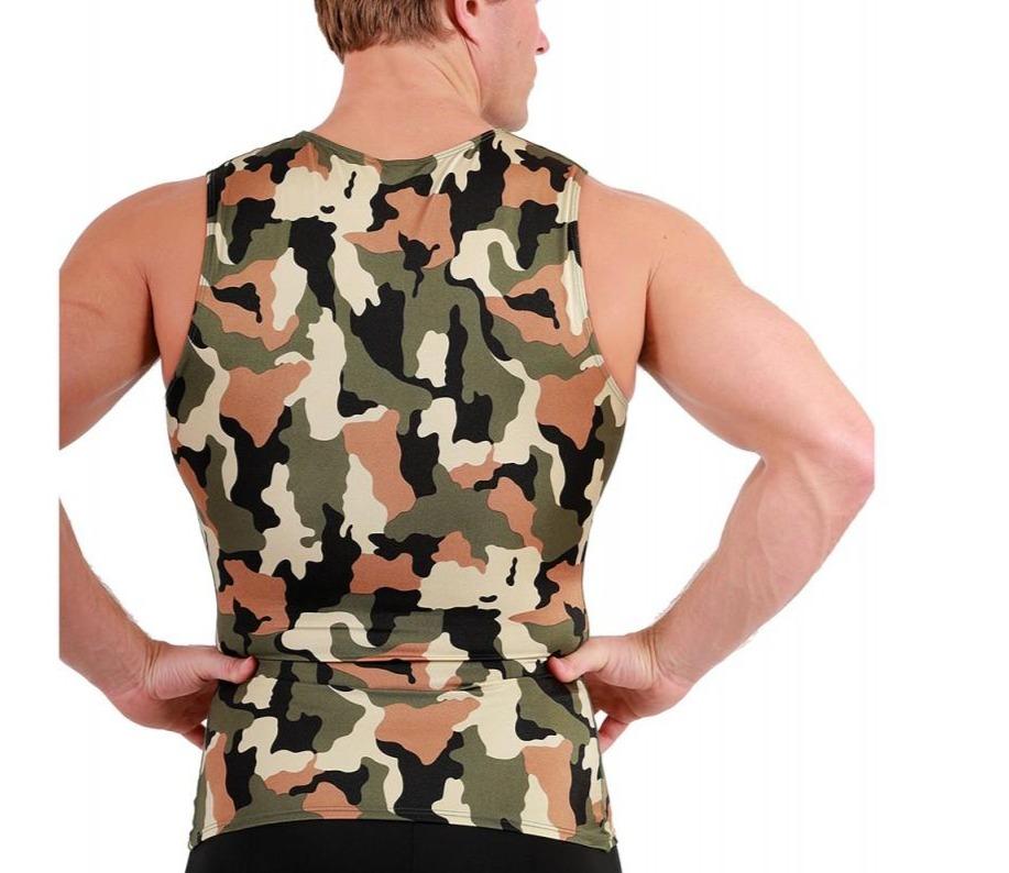  InstantFigure Insta Slim Camo Activewear Sleeveless Crew-Neck 3TAT0N1 - Camo - Bonton