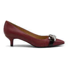 Saga Detailed Kitten Heel Pumps