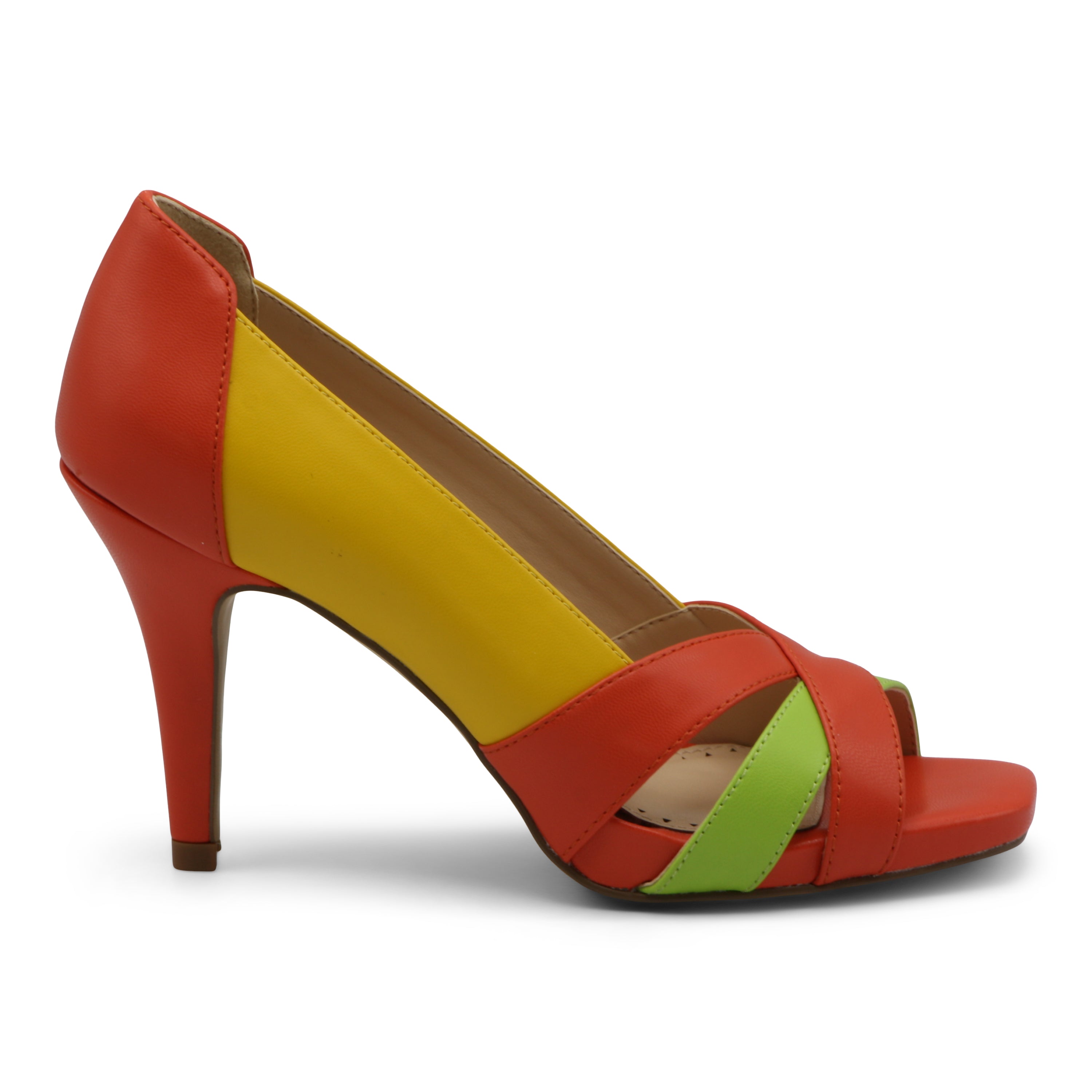  Xotic Peep Toe Pumps - Lemon Zest - Bonton