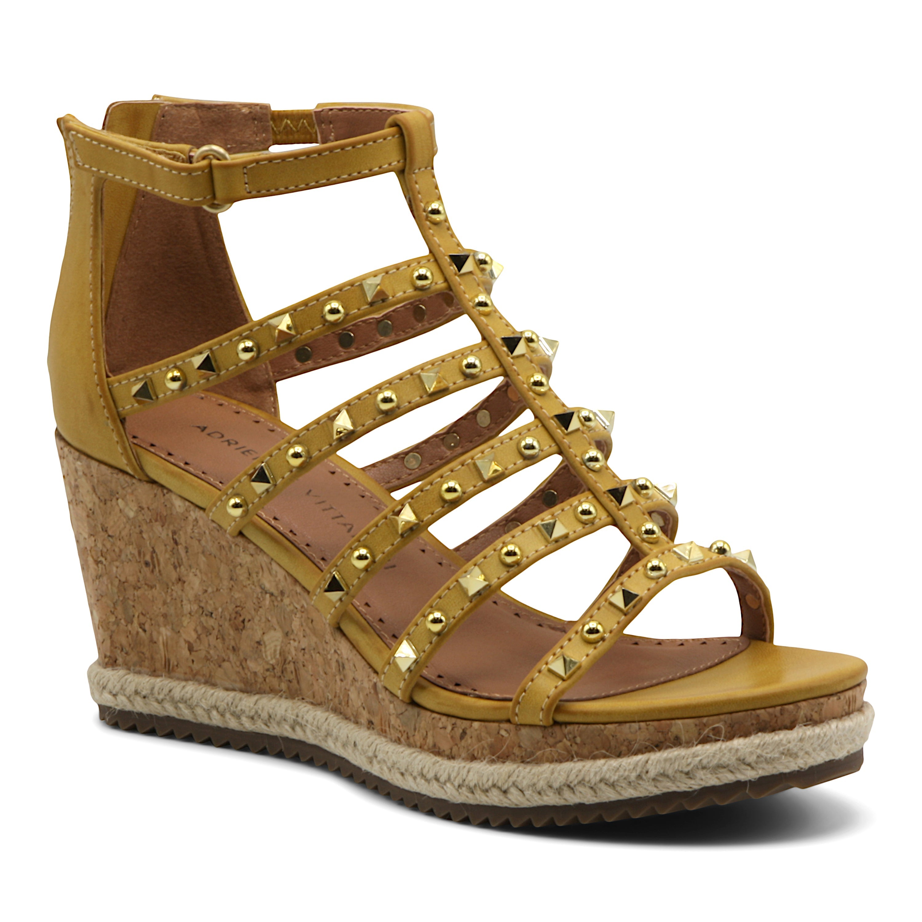 Mustard wedge heels best sale