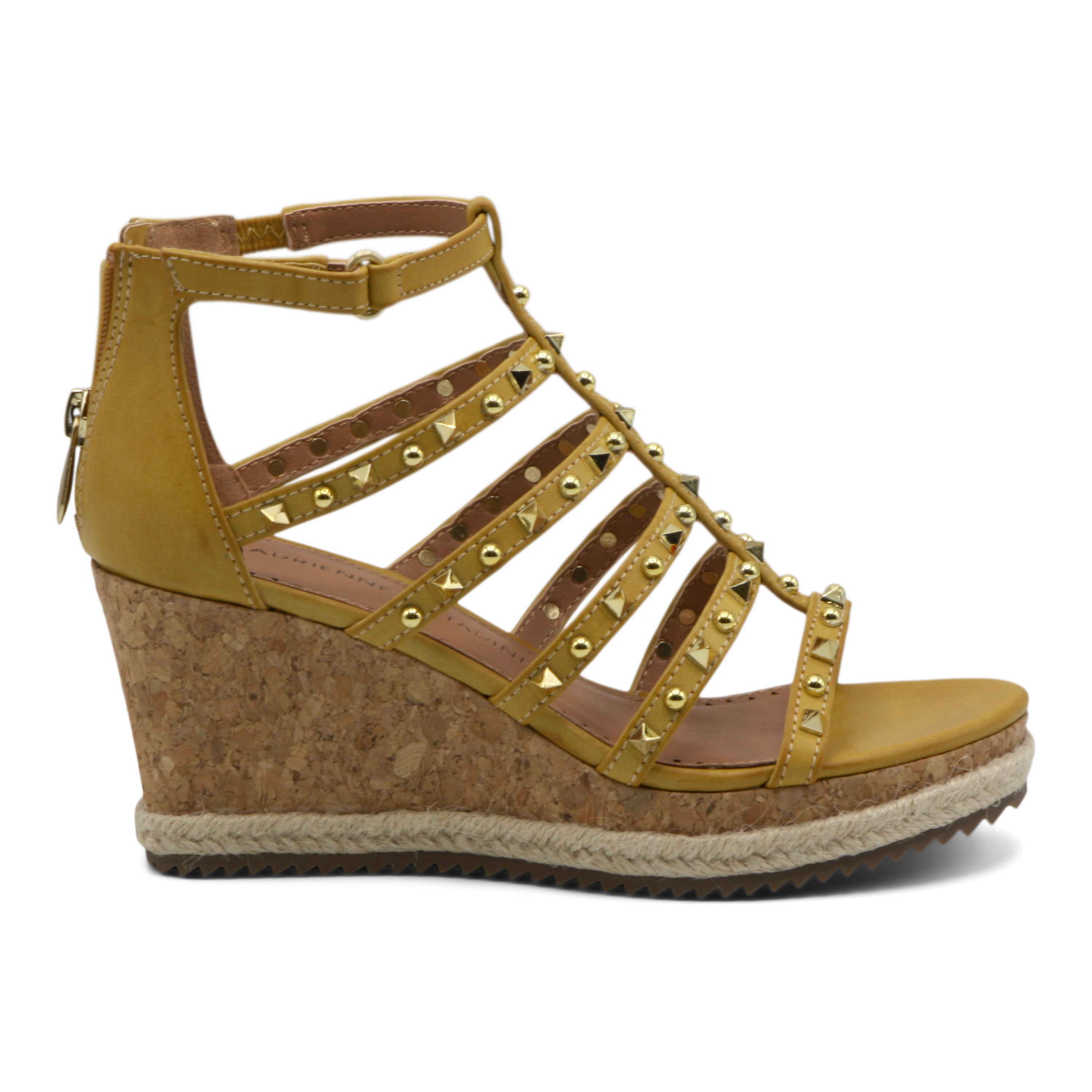  Cactus Strappy Wedge Sandals - Mustard - Bonton