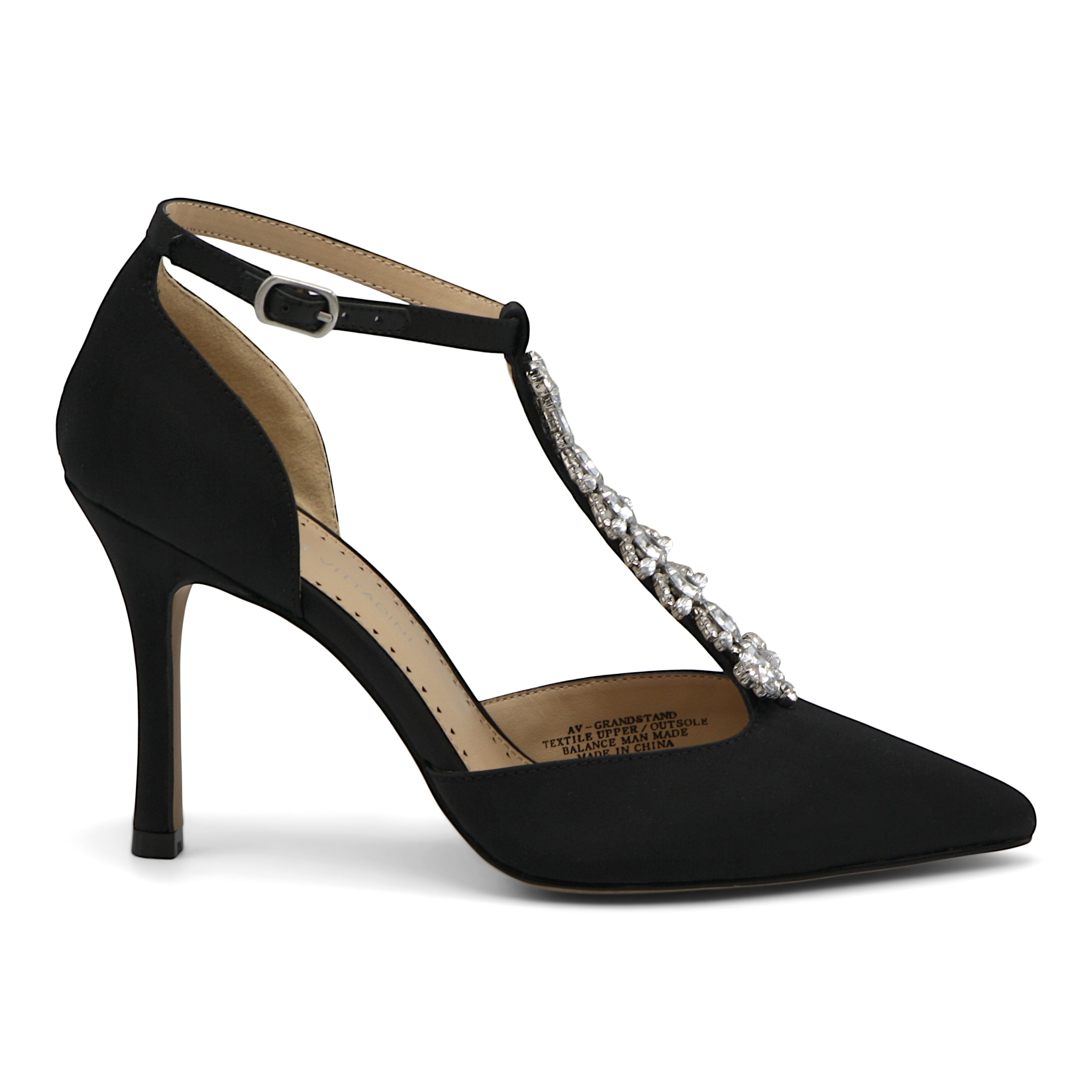  Grandstand T-strap Embellished Pumps - Black - Bonton