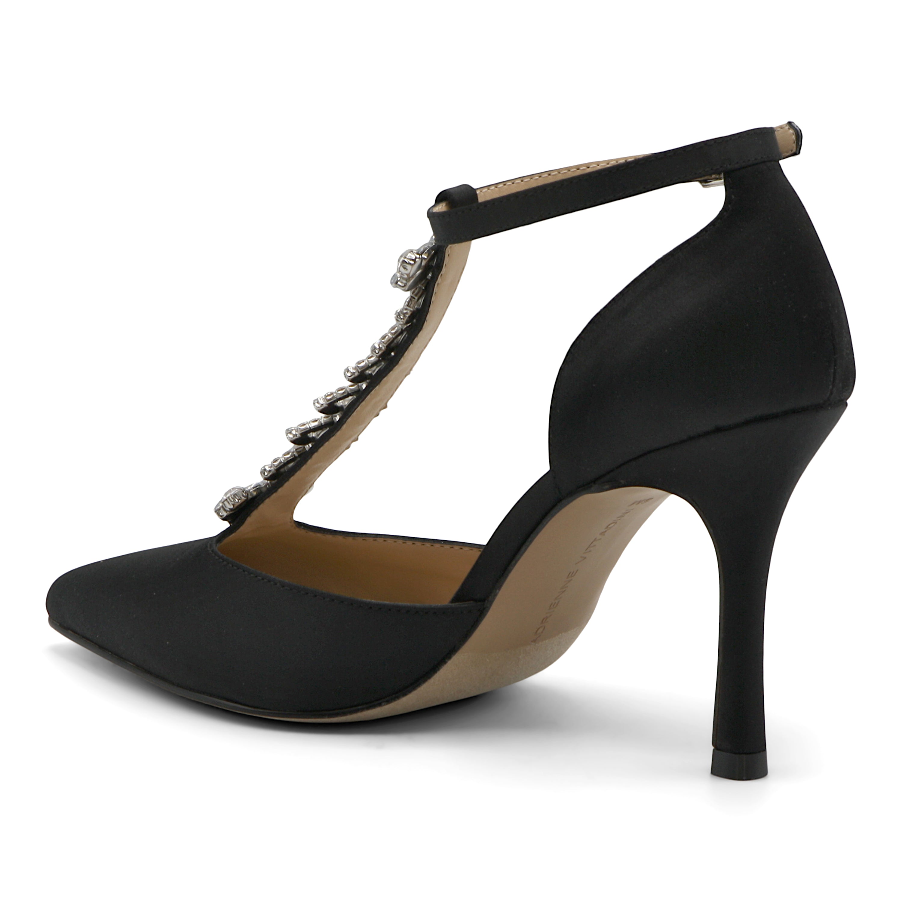  Grandstand T-strap Embellished Pumps - Black - Bonton