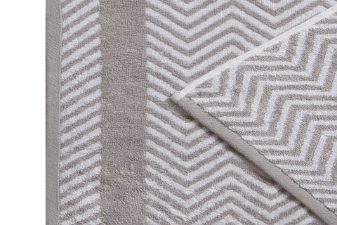 Kathy Ireland 6 Piece Chevron Jacquard Towel Set With Lets Dry
