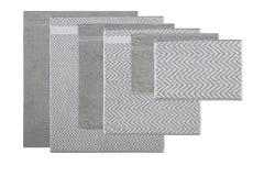 Kathy Ireland 6 Piece Chevron Jacquard Towel Set With Lets Dry