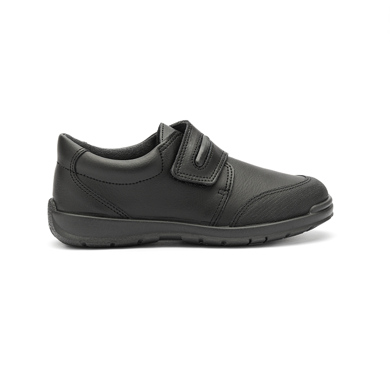  Childrenchic Single Rip-tape School Trainers in Black - Dark Black - Bonton