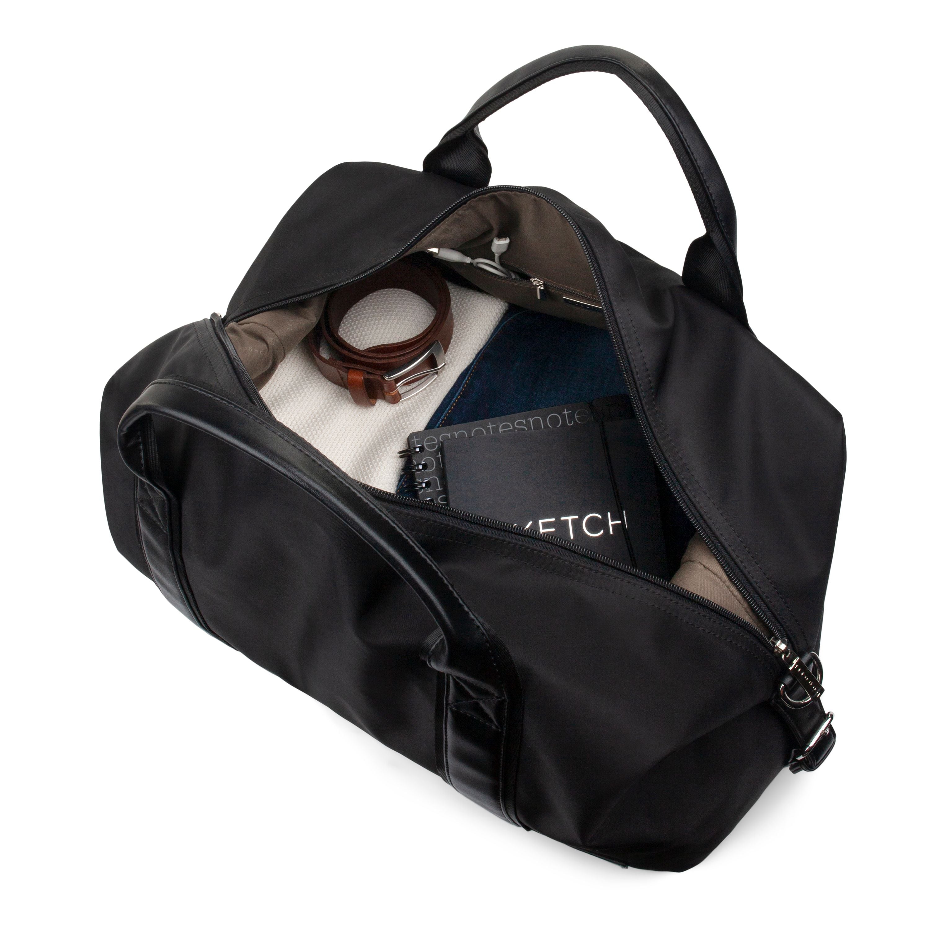  Bugatti Moretti Nylon Duffle Bag - Black - Bonton