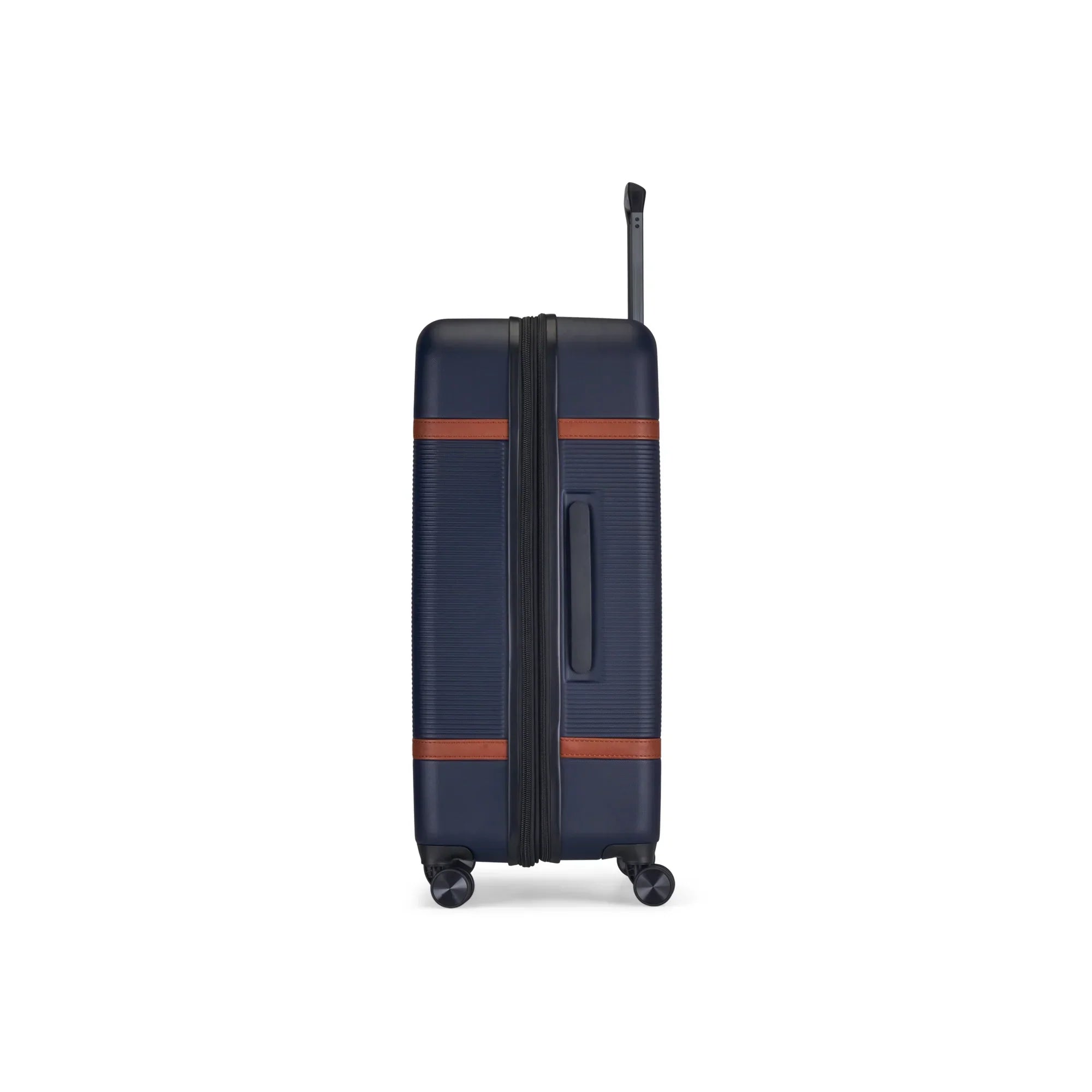  Bugatti Wellington 3 Piece Luggage Set - ABS/Vegan Leather Blend Navy - Navy - Bonton