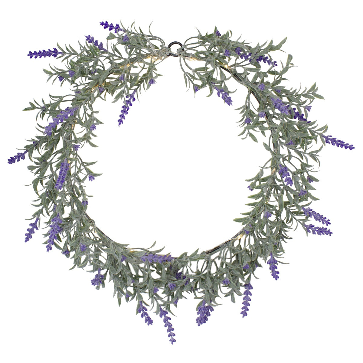  Northlight Pre-Lit Battery Operated Purple Lavender Spring Wreath- 16