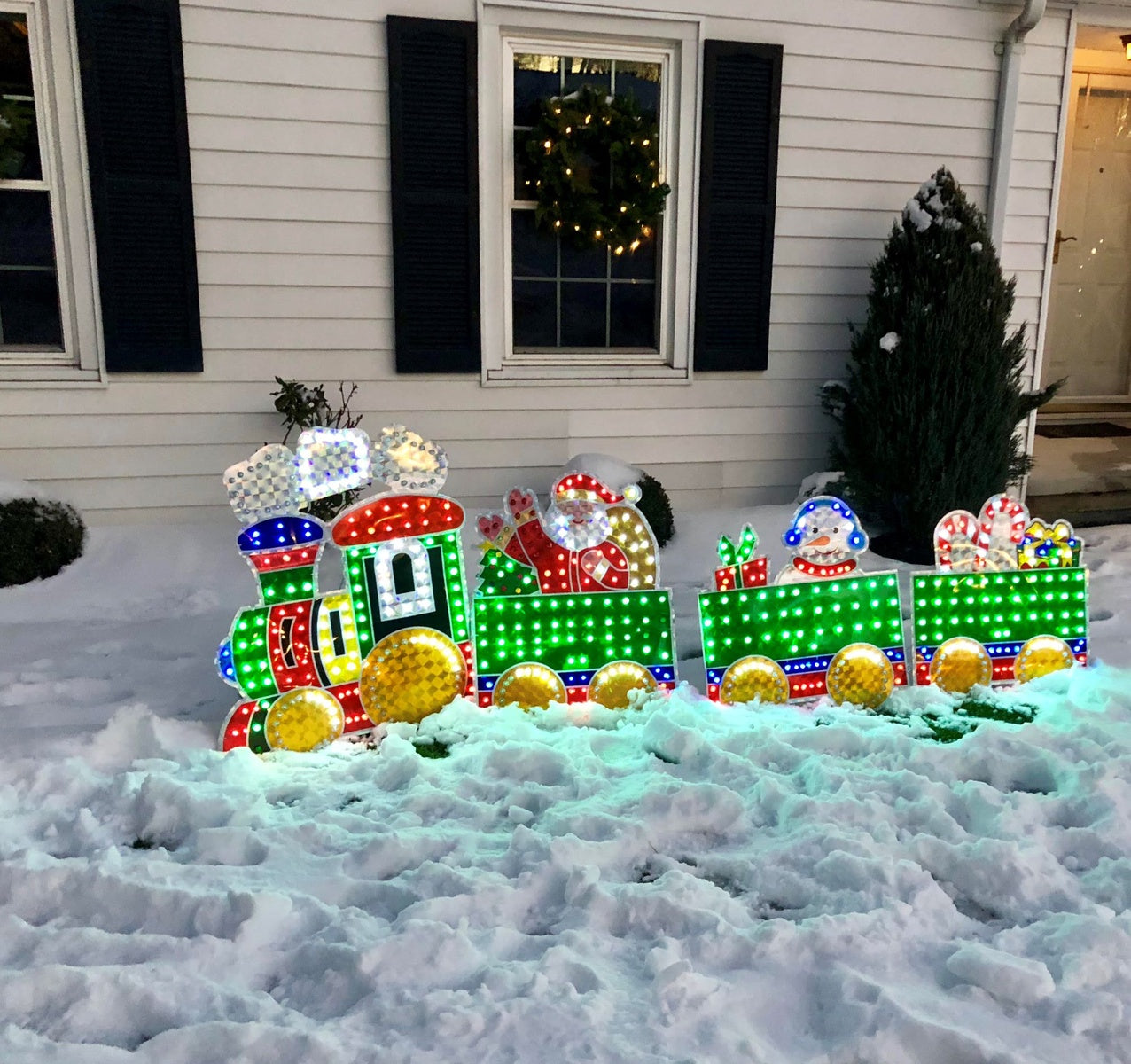  Northlight 4-Piece Holographic LED Lighted Motion Train Set Outdoor Christmas Decoration - 35