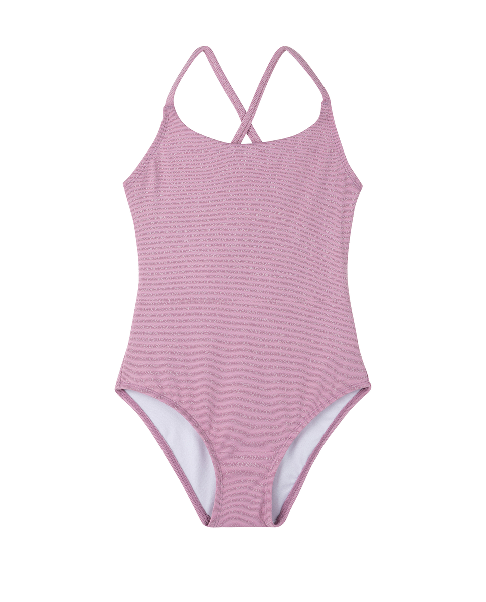  Gottex Kids Sparkles Criss Cross Tie Back One Piece - Dusty Purple - Bonton