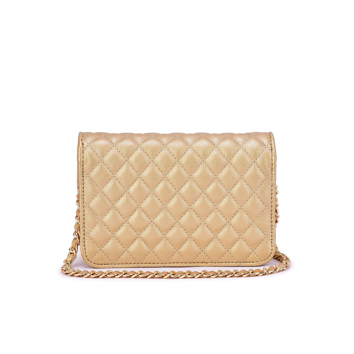  Mellow World Amanda Quilted Crossbody Clutch - White - Bonton