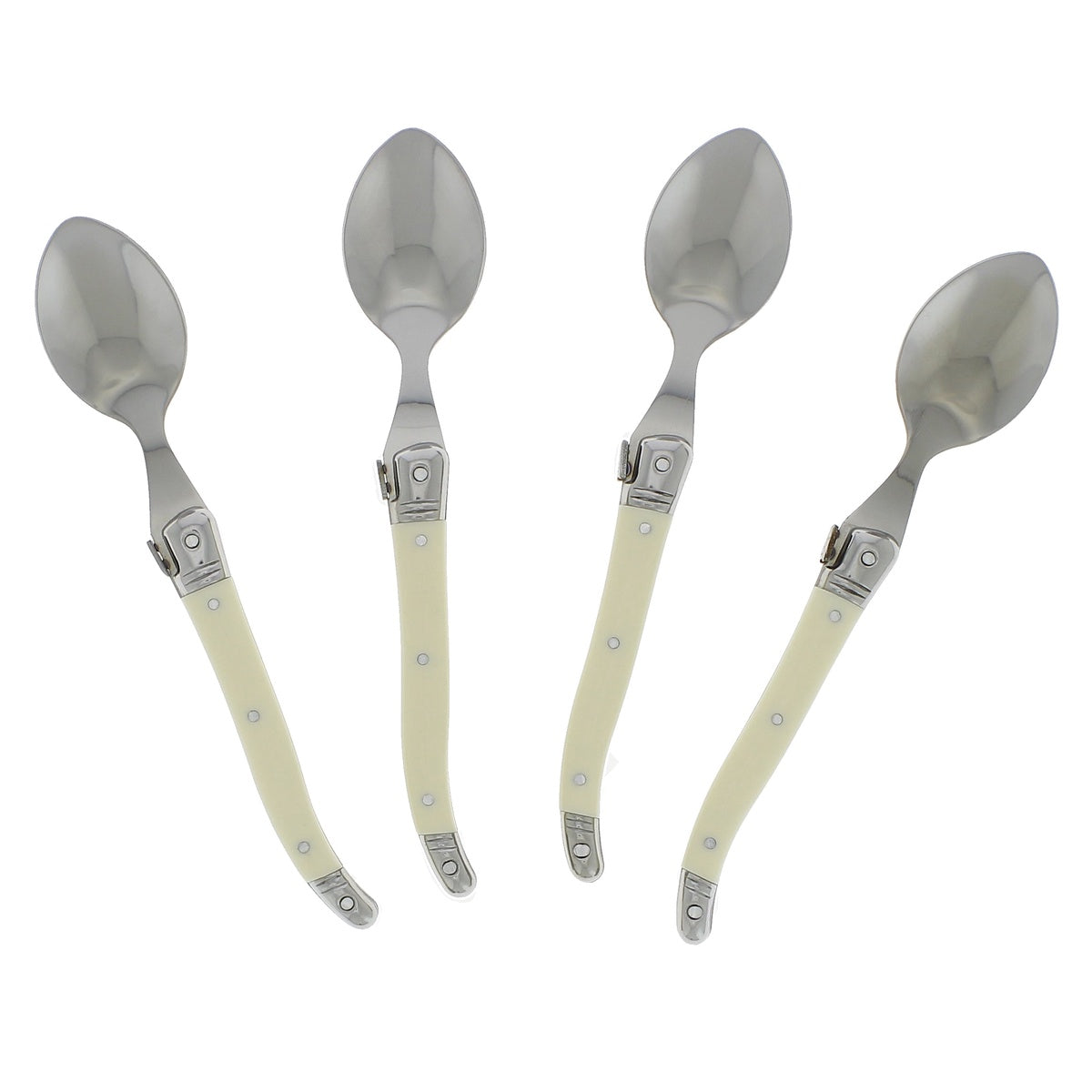  French Home Set of 4 Laguiole Faux Ivory Coffee Spoons - Default Title - Bonton