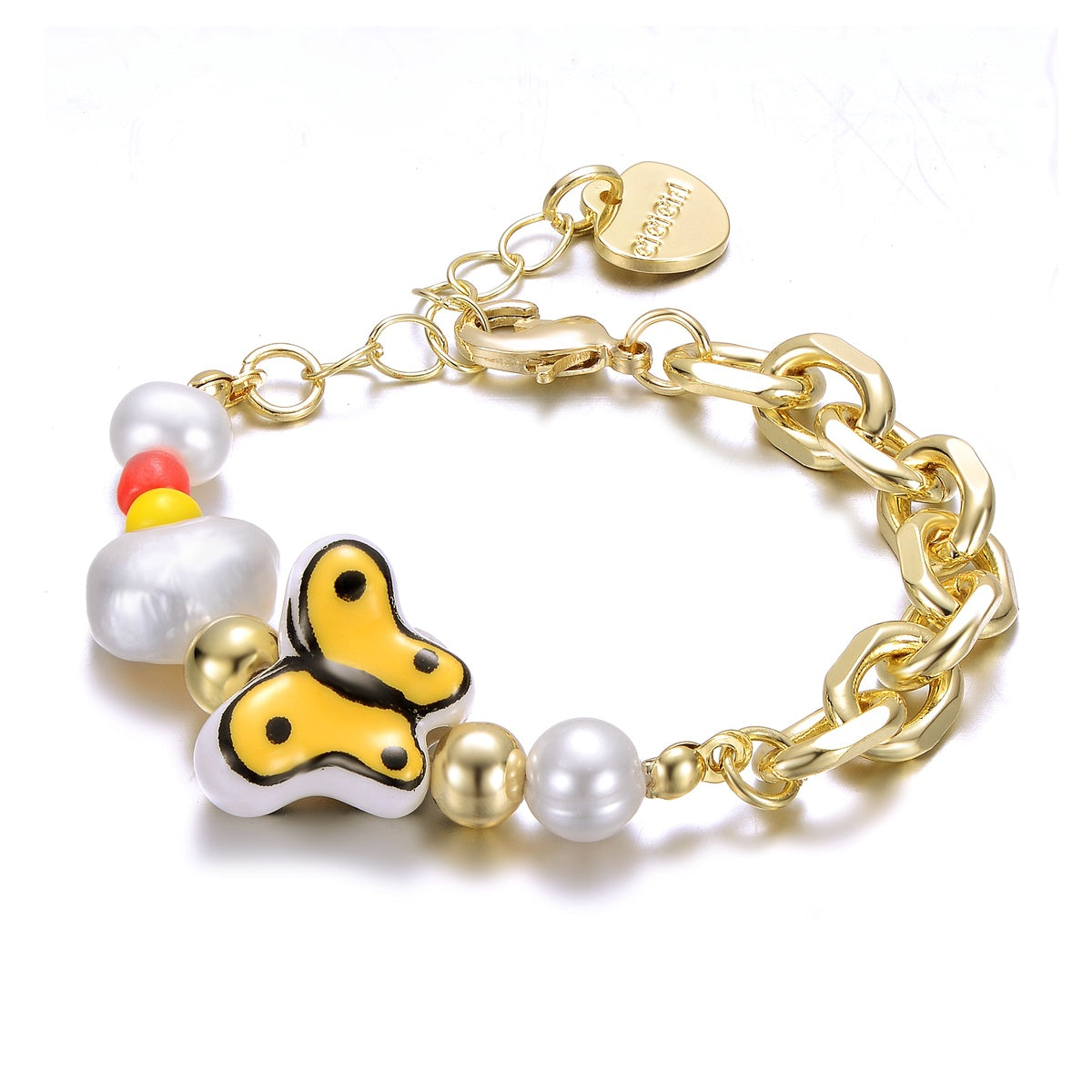  GigiGirl Kids 14k Gold Plated Multi Color Beads Bracelet With Freshwater Pearls - Default Title - Bonton