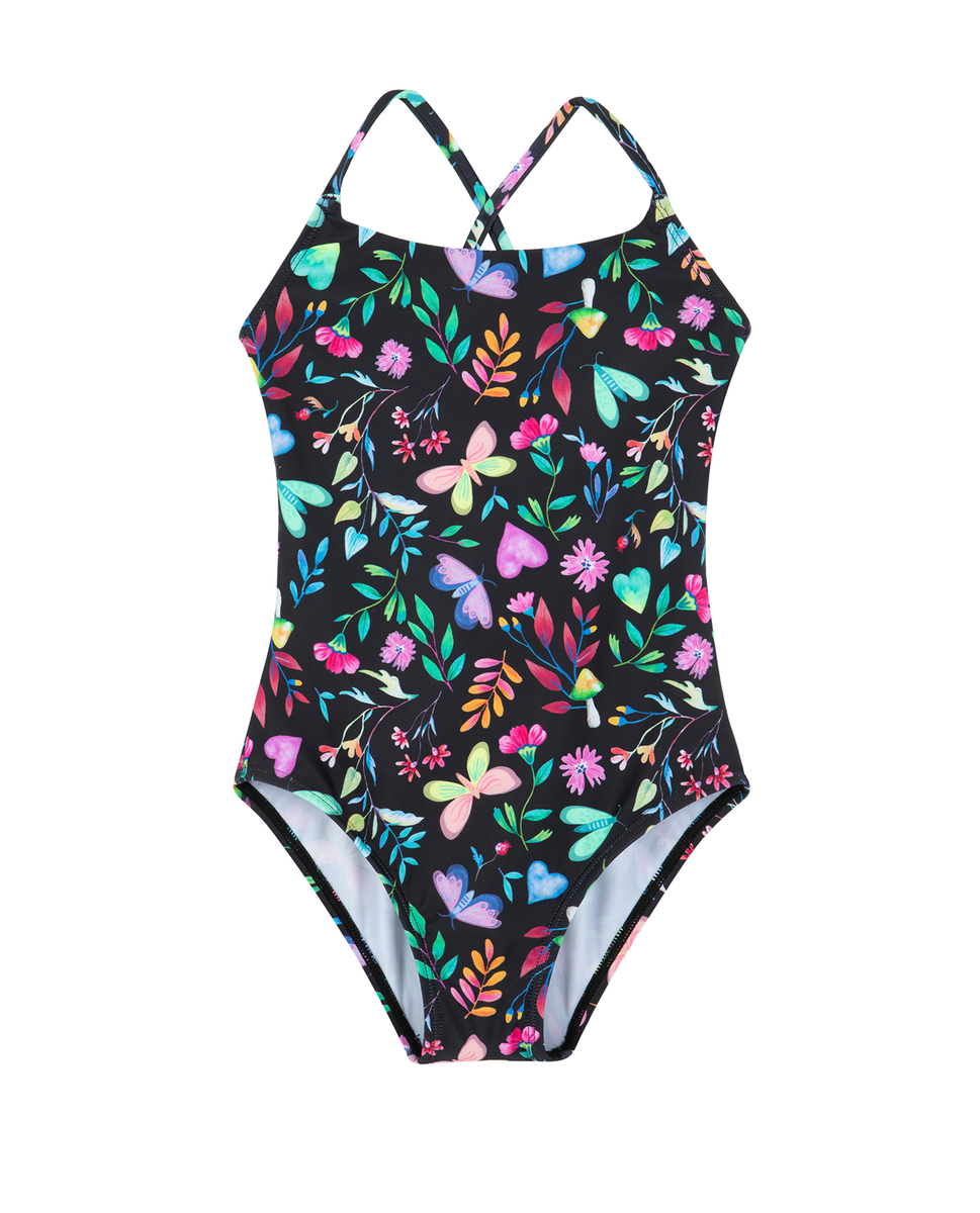  Gottex Kids Butterfly Dream Criss Cross Tie Back One Piece - Butterfly-Multi - Bonton