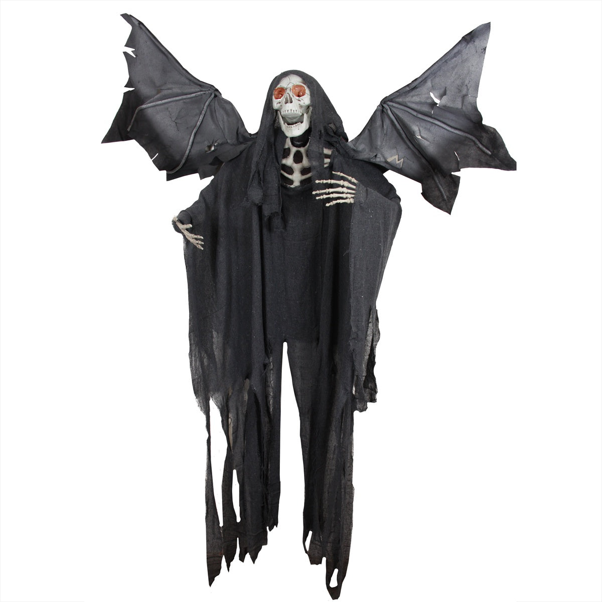  Northlight Lighted Sonic Skeletal Reaper With Wings Halloween Decoration - 66