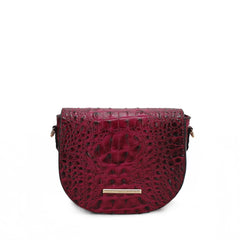 Amalia Solid Croc Crossbody Bag