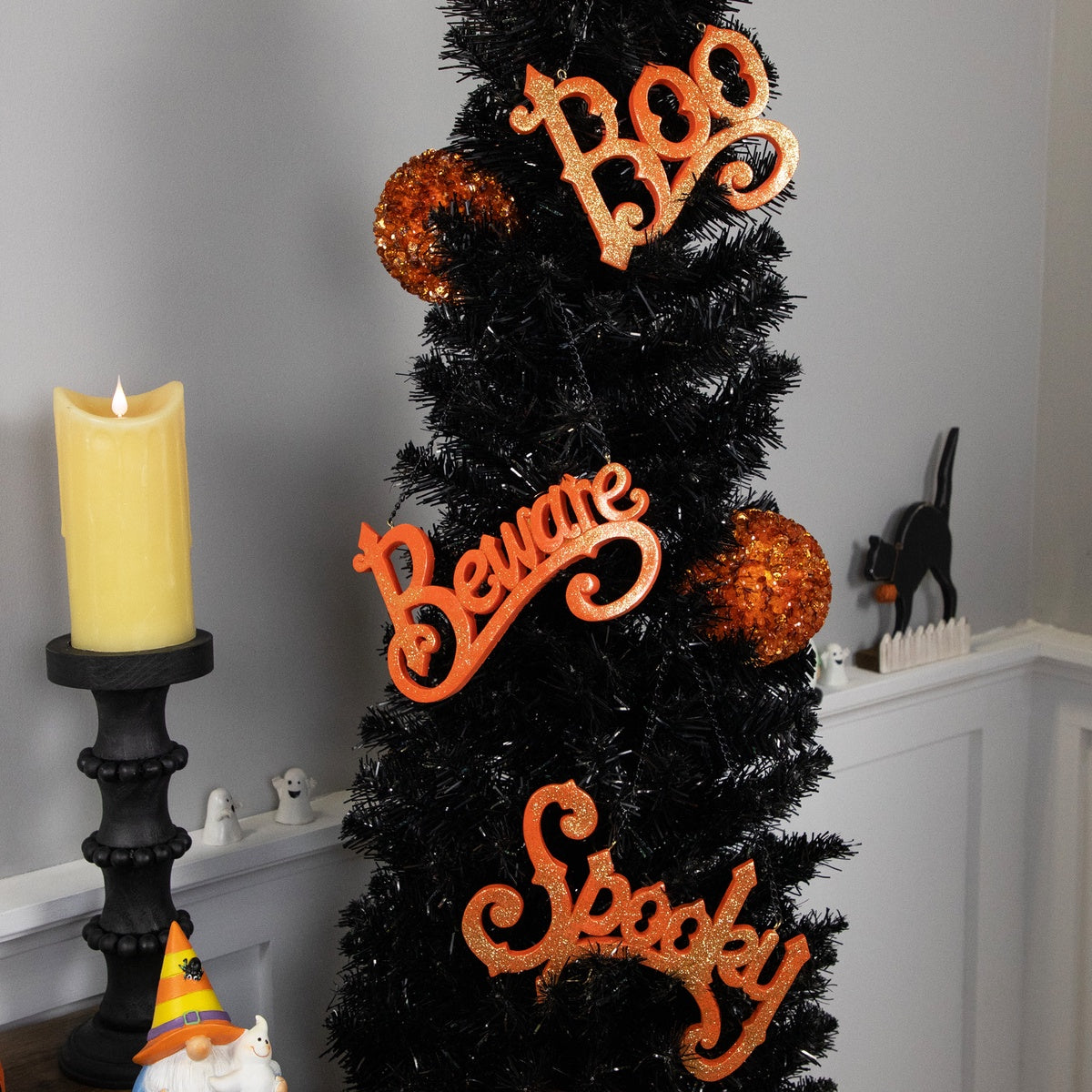  Northlight Set of 3  Boo  Spooky  and Beware Hanging Halloween Signs 5.75