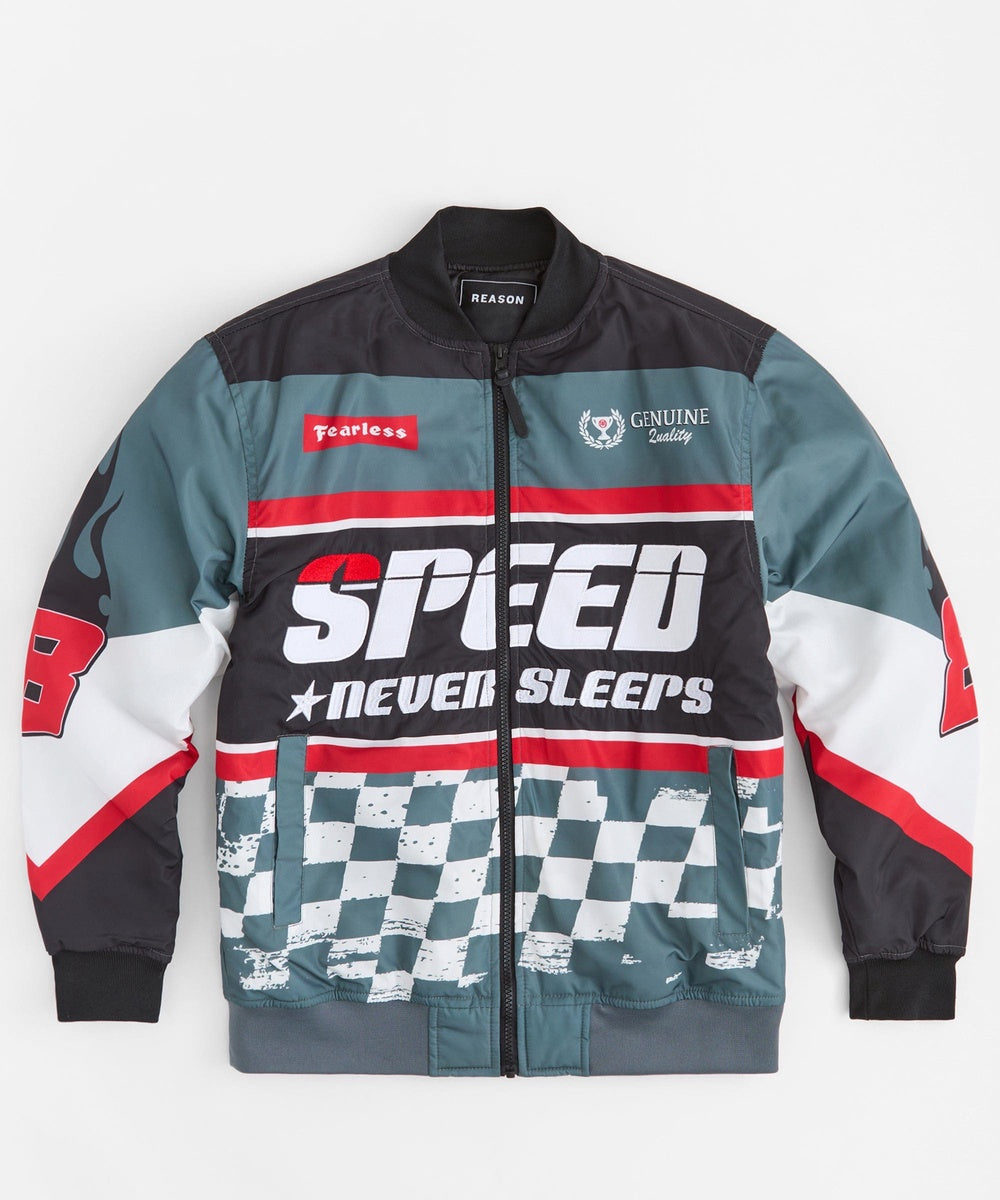  Reason Clothing Racing Jacket - Black - BLACK - Bonton