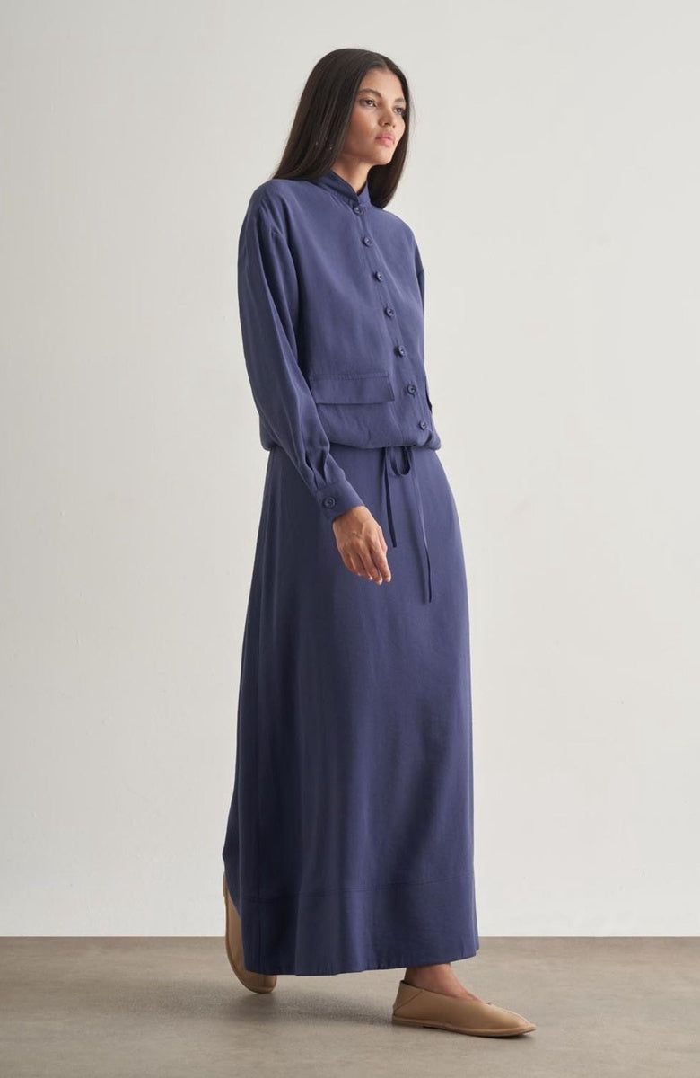  Mizalle Mizalle Maxi Skirt - Indigo - Bonton