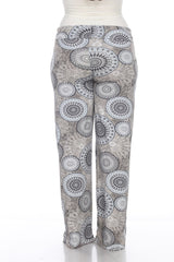 Circle Print Plus Size Palazzo Pants