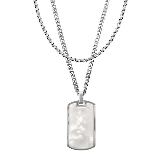 American Exchange Dog Tag Double Necklace