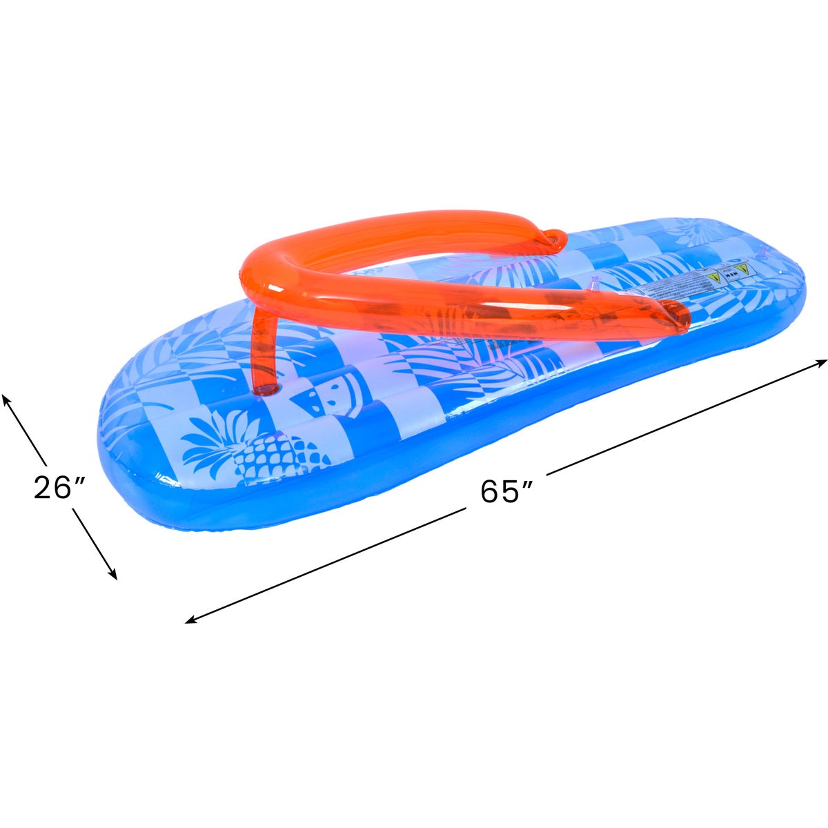  Pool Central 5.75' Inflatable Blue and Orange Jumbo Flip Flop Pool Float - Default Title - Bonton