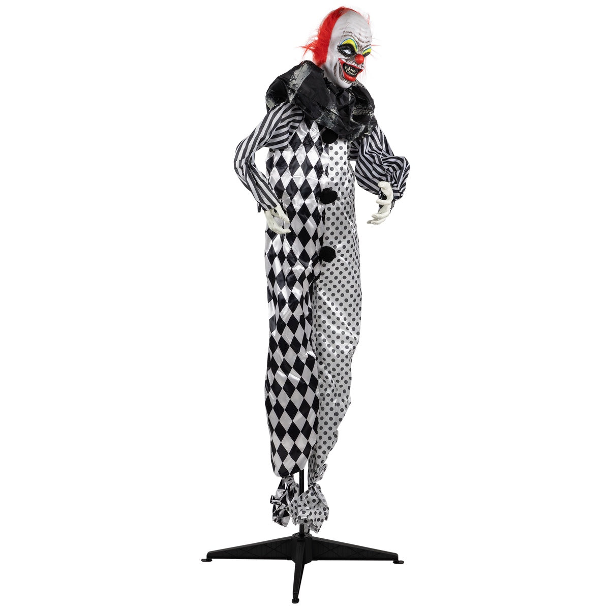  Northlight 5.5' Animated Standing Clown With Glowing Eyes Halloween Decoration - Default Title - Bonton