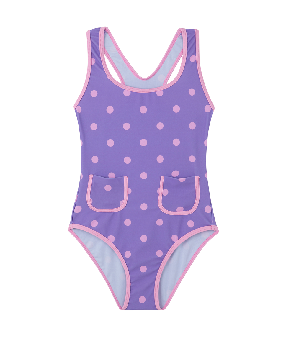  Gottex Kids Dot Dot Dot Racerback One Piece - Purple - Bonton