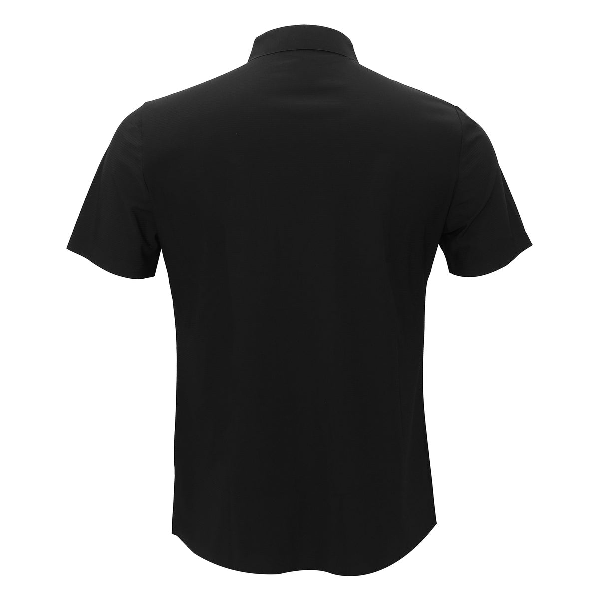  Barocco Soft Whispers Short Sleeve Button-Up Shirt BLACK - BLACK - Bonton