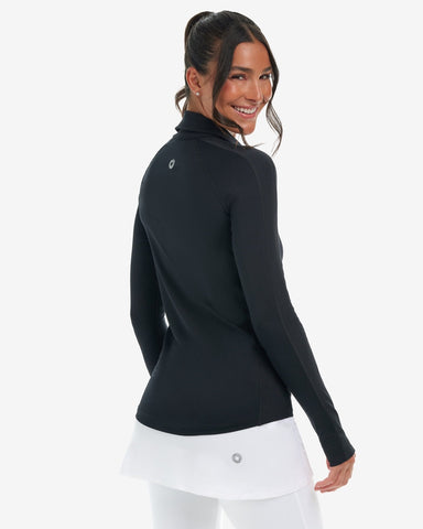 WOMEN'S QUARTER ZIP POLO (8003)
