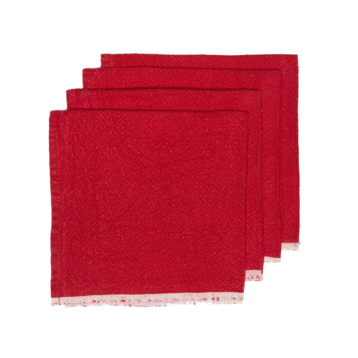  Caravan Chunky Linen Napkins, Set of 4 - Lime - Bonton