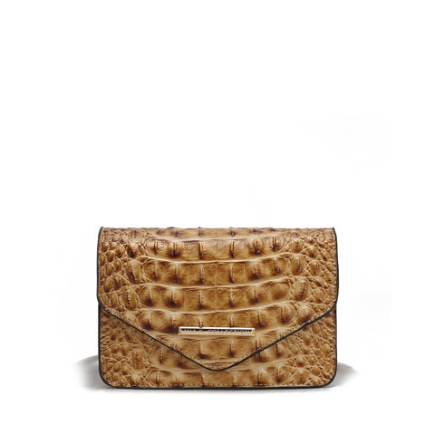 Vanta Solid Croc Saddle Bag