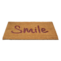 Natural Coir "Smile" Outdoor Rectangular Doormat 18" X 30"