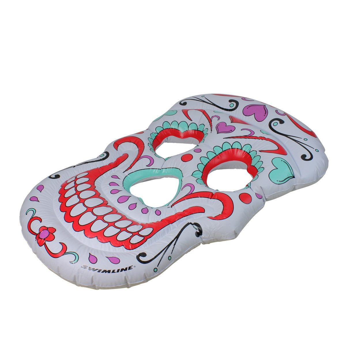  Swim Central Inflatable White and Pink Sugar Skull Swimming Pool Float  12-Inch - Default Title - Bonton