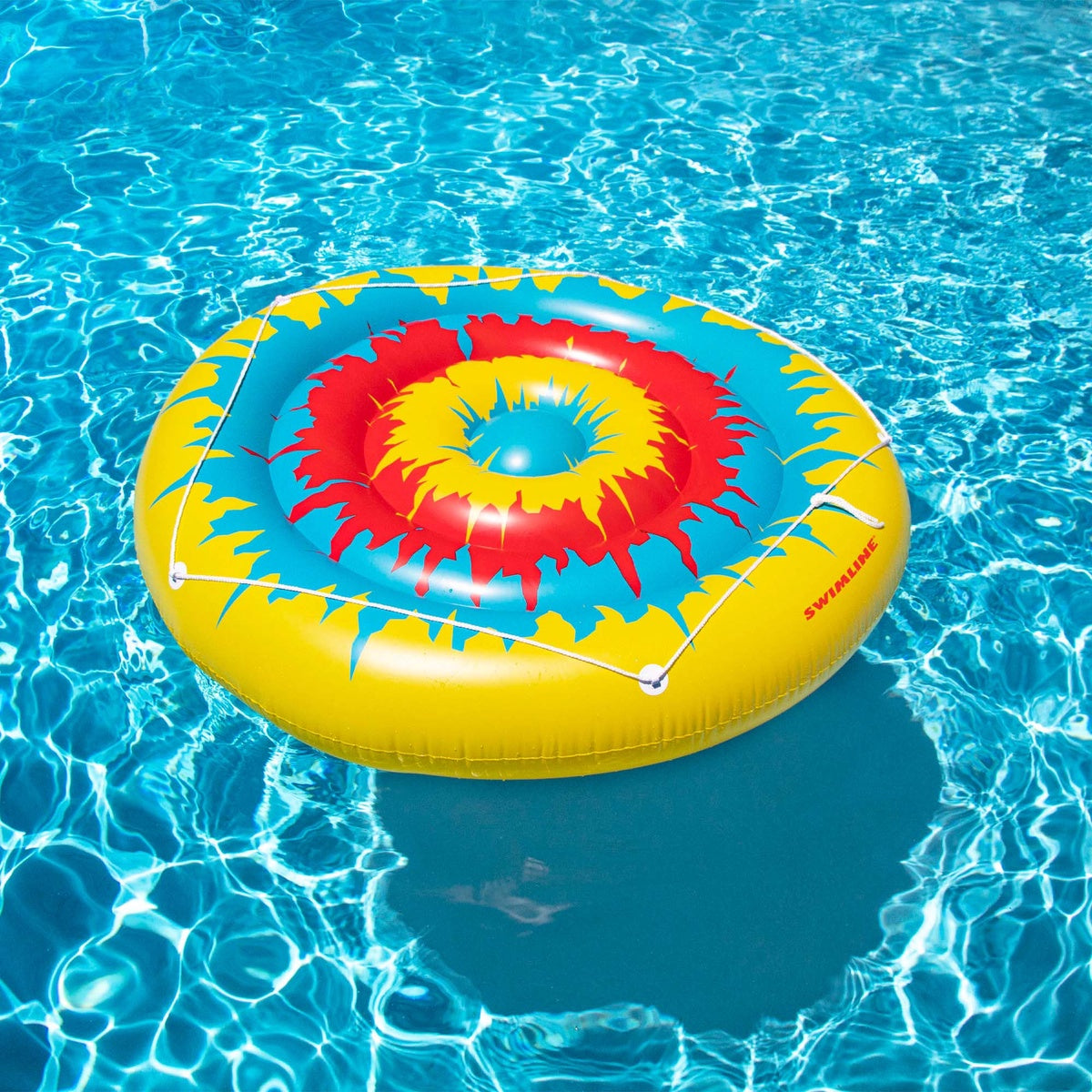  Swim Central Inflatable Multicolor Tie Dye Circular Swimming Pool Float - 72