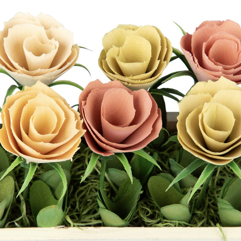 9.5" Yellow and White Potted Springtime Artificial Flowers