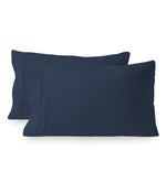 Cotton 400TC Percale Pillowcases Set of 2 Navy