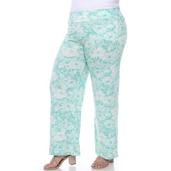 Plus Size Floral Paisley Palazzo Pants