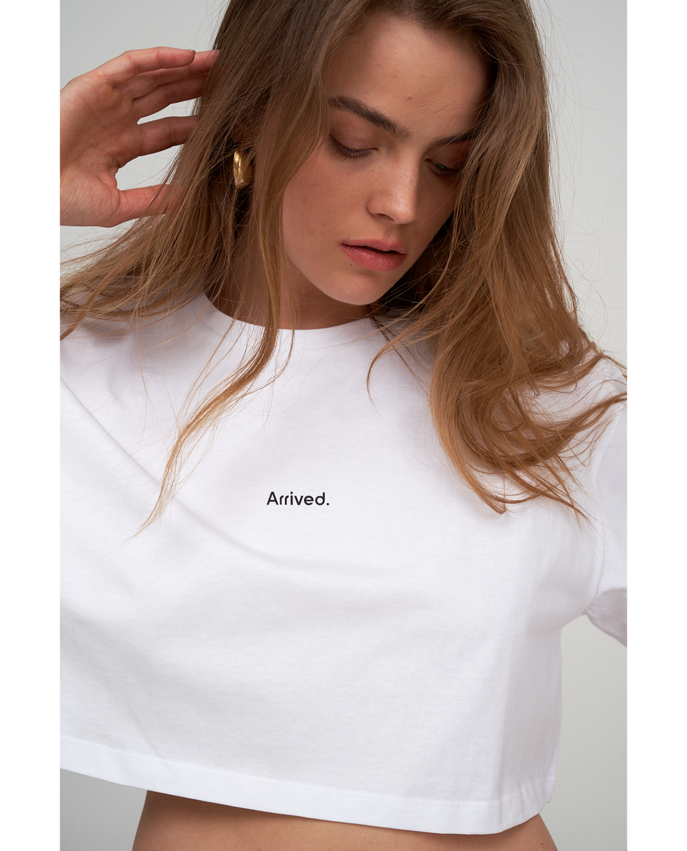  Gottex Beach Life Airport Cropped Cotton Graphic T-Shirt - White - Bonton
