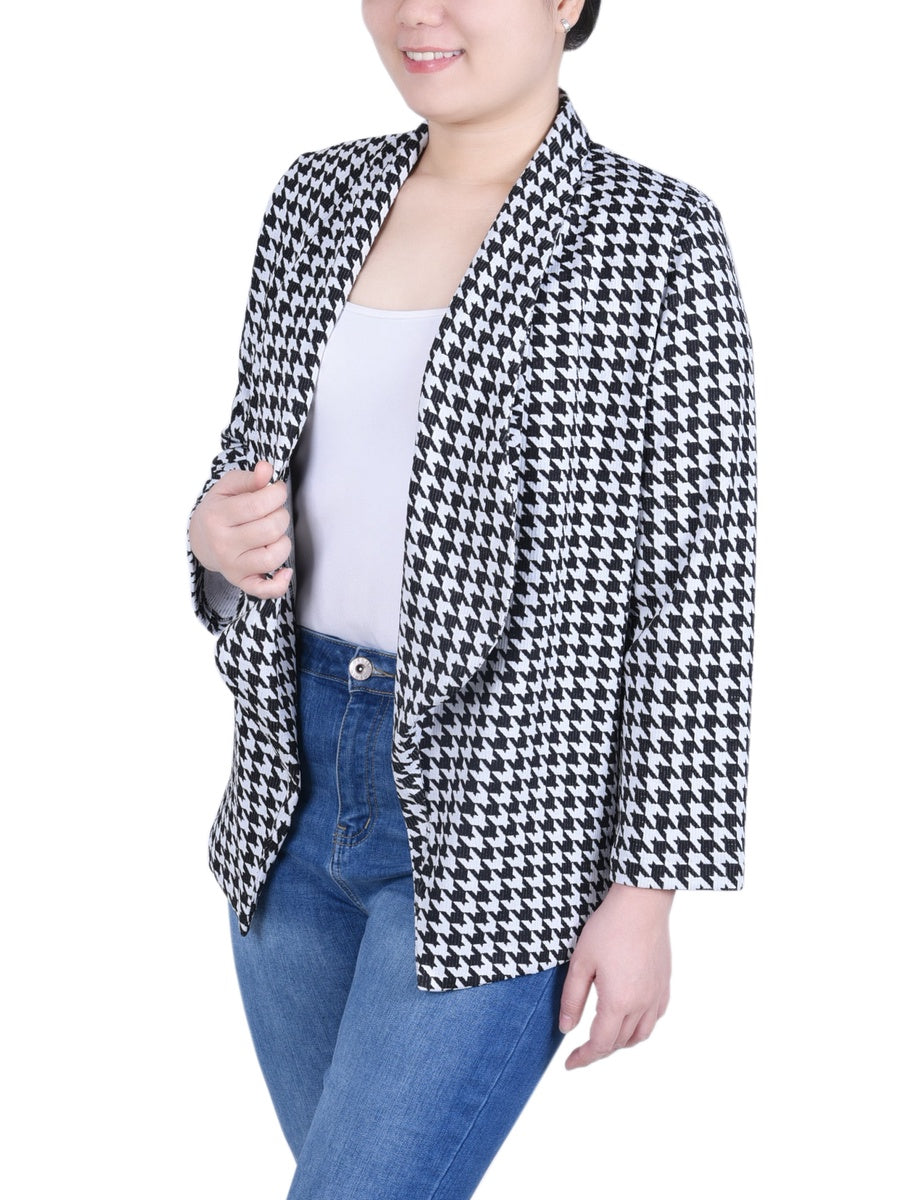  NY Collection Long Sleeve Ponte Jacket - Plum Caspia - Bonton