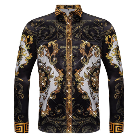 Rich Life Rhinestone Shirt BLACK