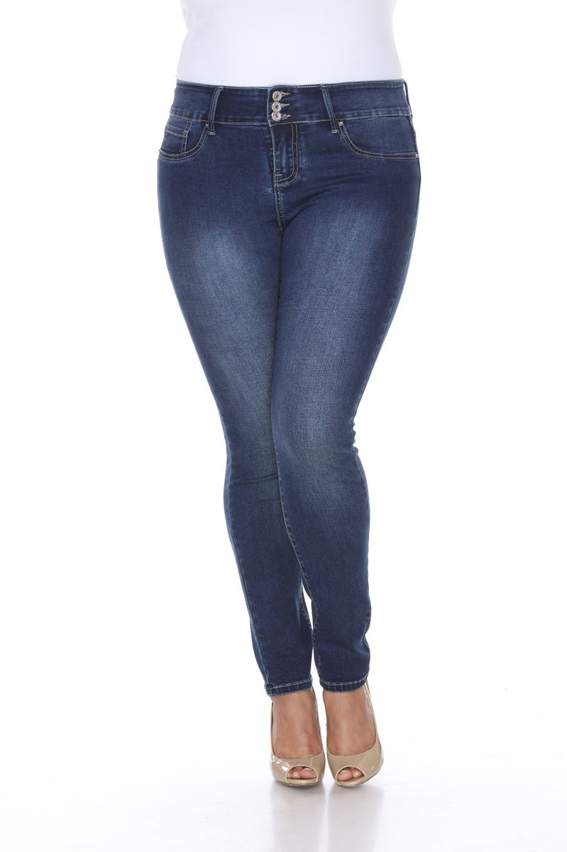  White Mark Plus Size Super Stretch Denim - 14 - Bonton