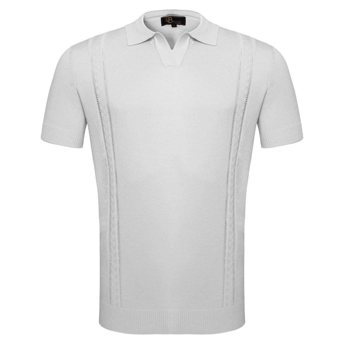  Barocco LuxeKnit Polo WHITE - WHITE - Bonton