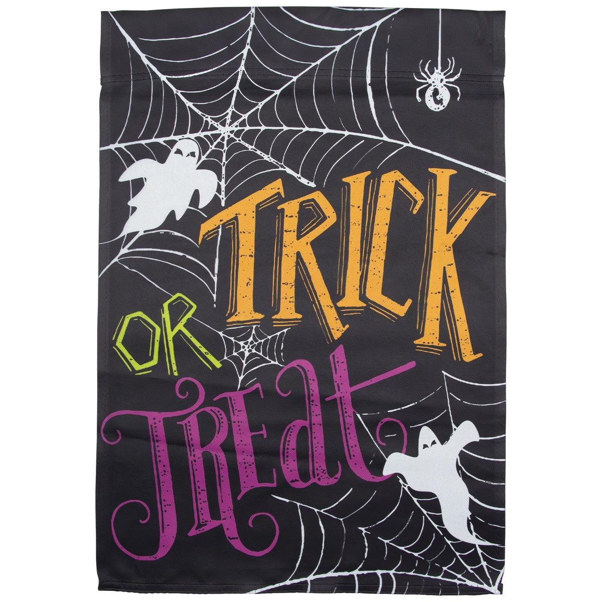  Northlight Spider Webs and Ghosts Trick or Treat Outdoor Garden Flag 28