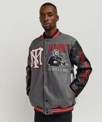 Scarface the World Varsity Jacket - Black and Grey
