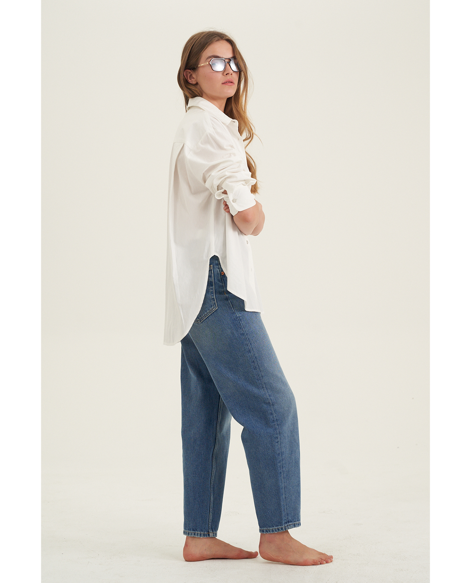  Gottex Beach Life Oversized Cotton Button-Down Shirt - White - Bonton