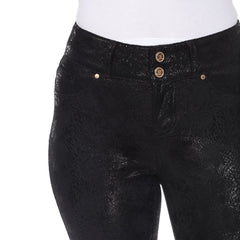 Faux Suede Snake Print Pants